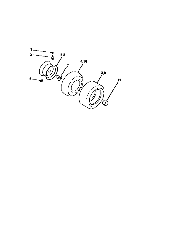 Craftsman 917258030 wheels and tires diagram