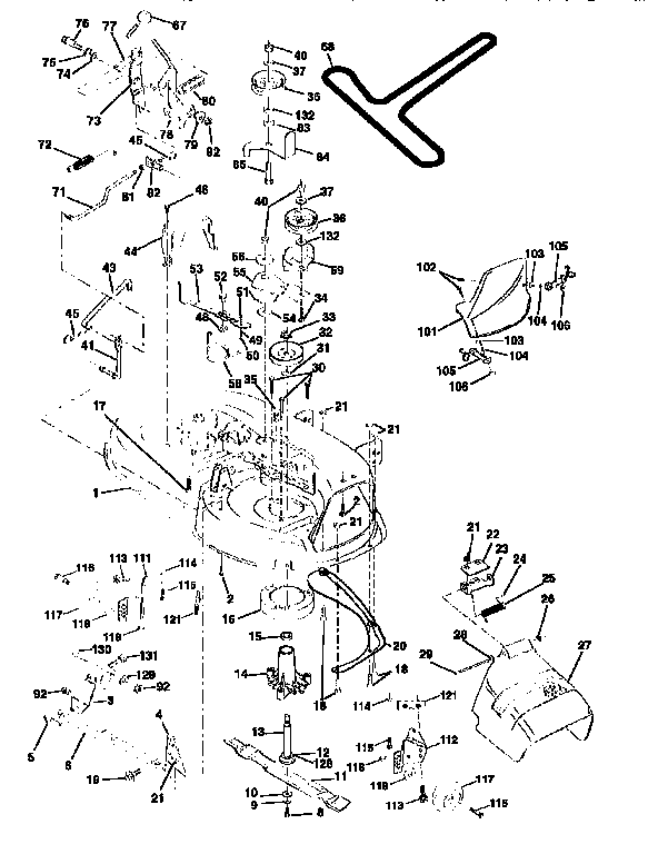 Craftsman 917258030 mower deck diagram