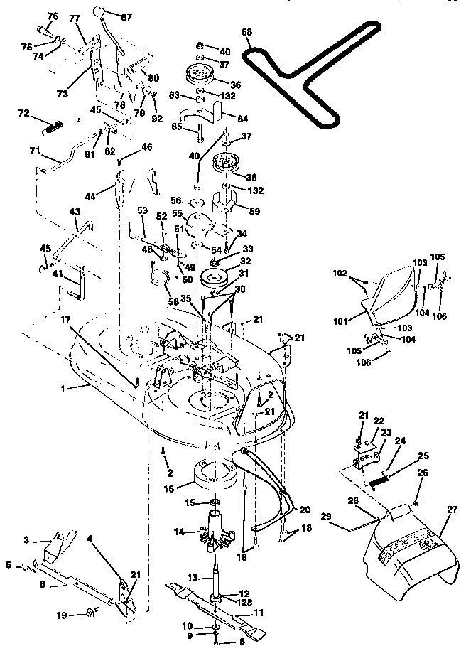 Craftsman 917258070 mower diagram