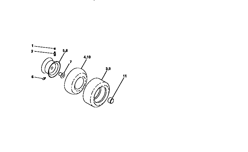 Craftsman 917258110 wheels and tires diagram