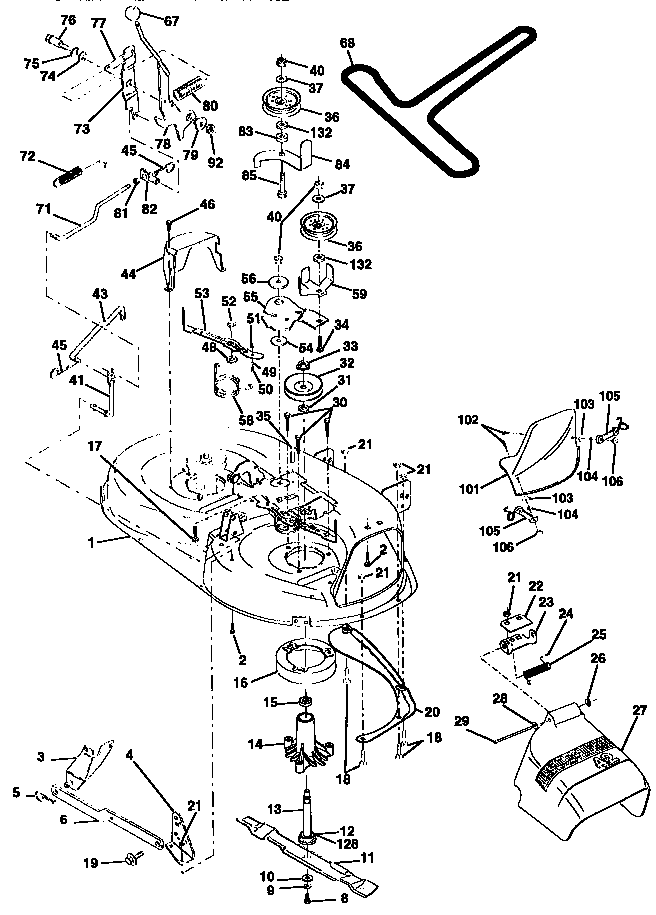 Craftsman 917258110 mower diagram