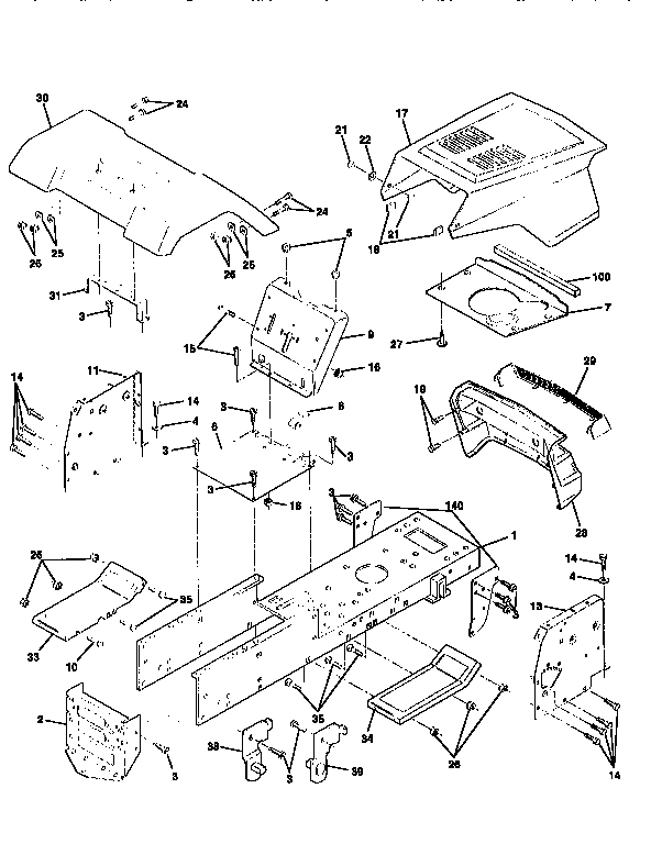 Craftsman 917258050 chassis and enclosures diagram