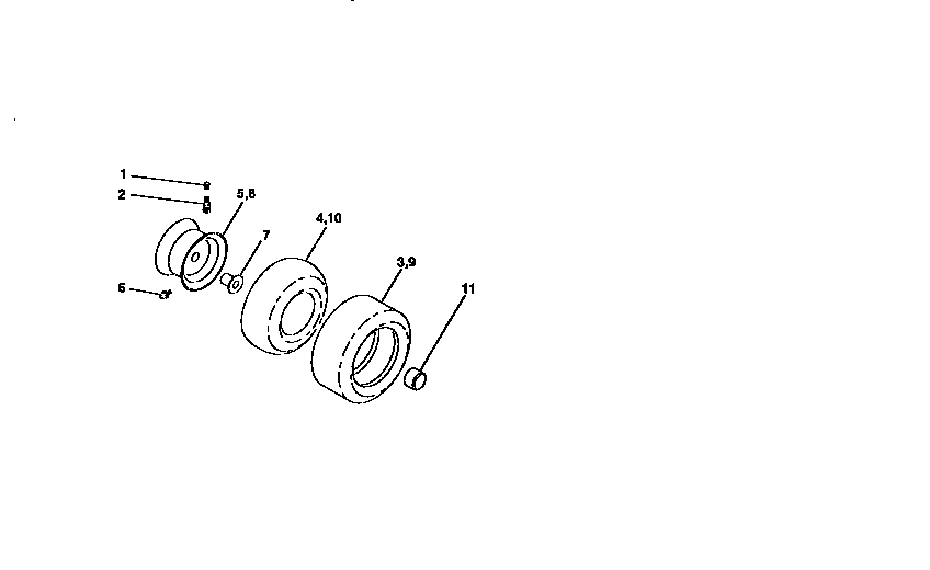 Craftsman 917258050 wheels and tires diagram