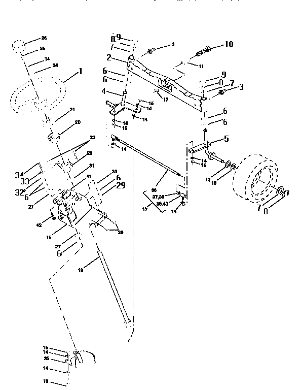 Craftsman 917259000 steering assembly diagram