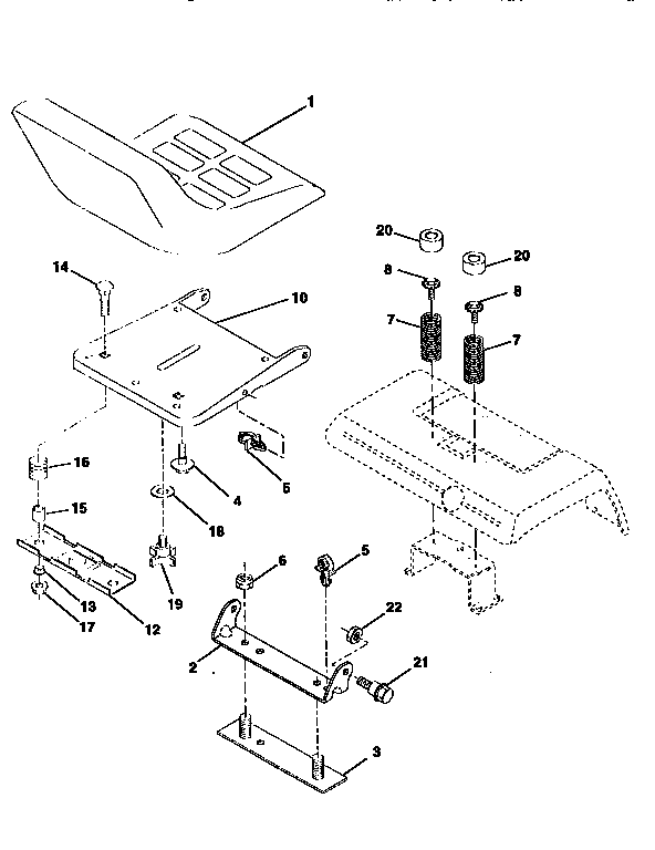 Craftsman 917259000 seat assembly diagram