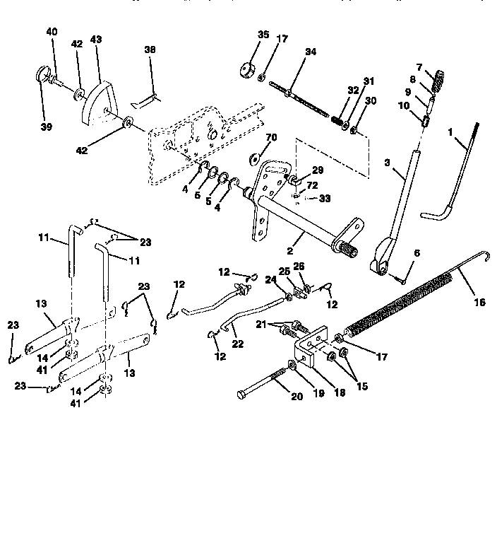 Craftsman 917258960 lift assembly diagram
