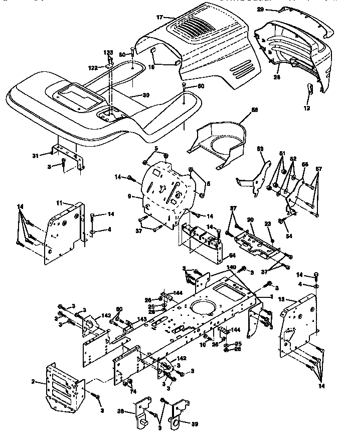Craftsman 917258270 chassis and enclosures diagram