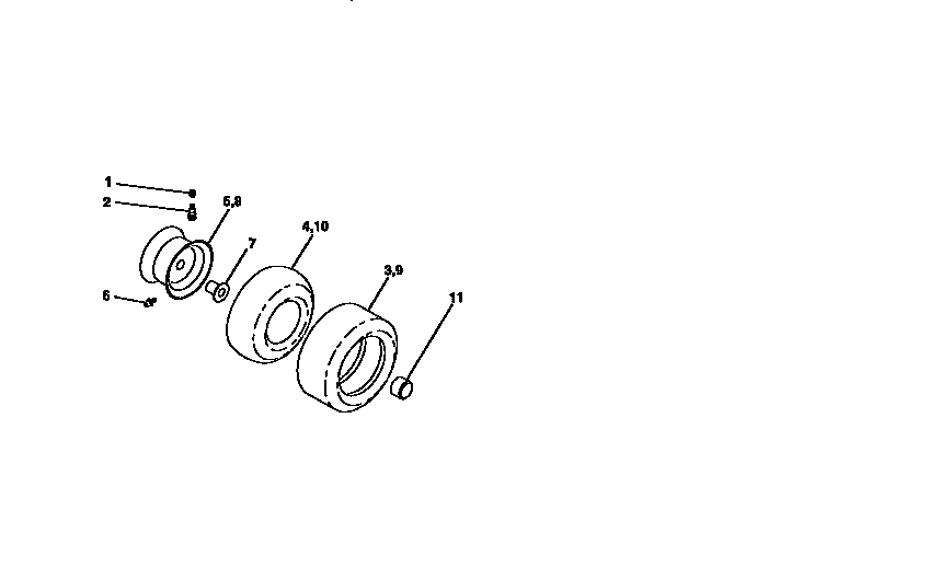 Craftsman 917258270 wheel and tires diagram