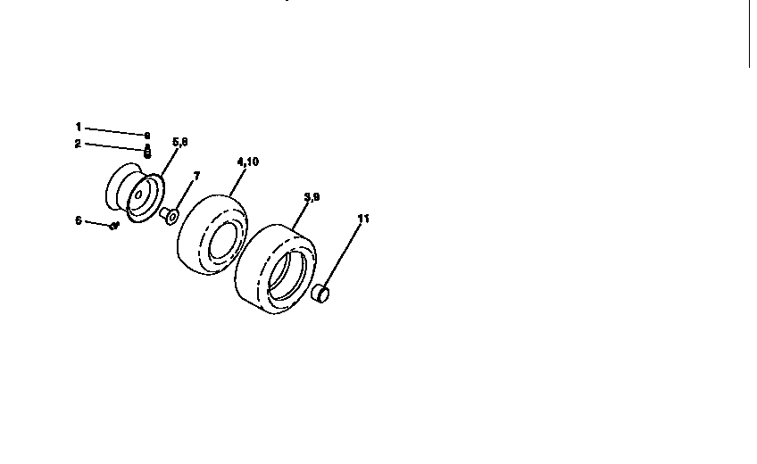 Craftsman 917258260 wheels and tires diagram