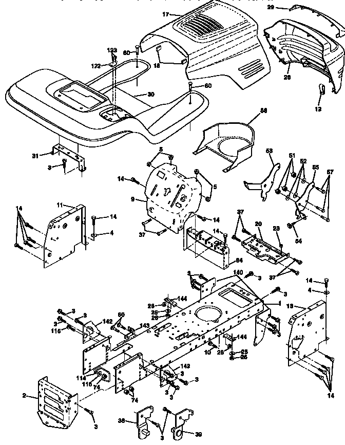 Craftsman 917258160 chassis and enclosures diagram