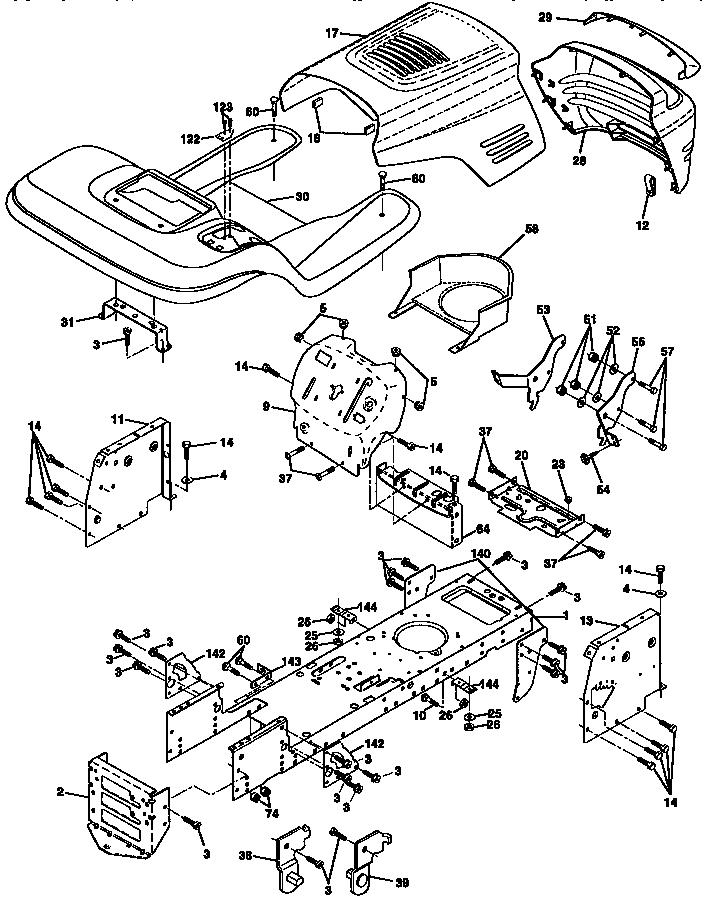 Craftsman 917258170 chassis and enclosures diagram