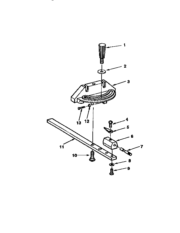 Craftsman 113299410 miter gauge assembly diagram