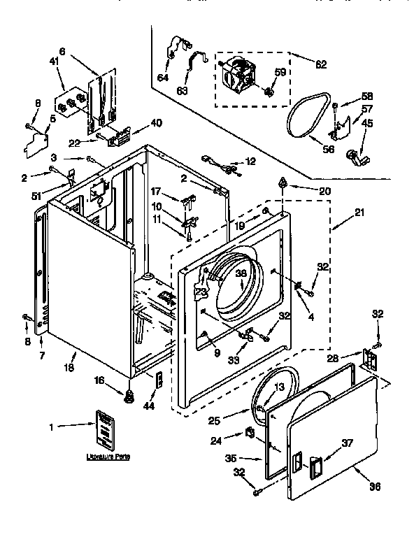 Kenmore 11066854691 cabinet diagram