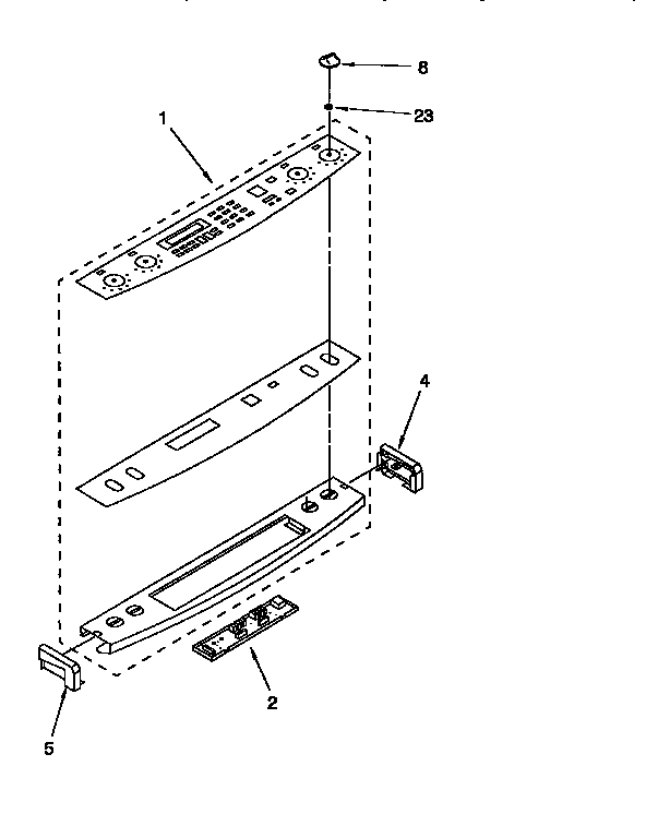 KitchenAid KGRT500BWH1 control panel diagram