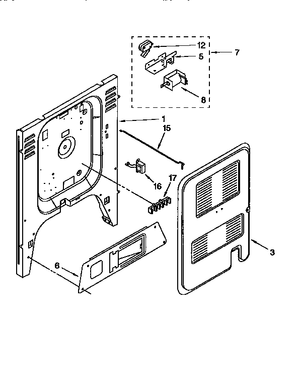 KitchenAid KGRT500BWH1 rear chassis diagram