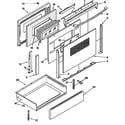 KitchenAid KGRT500BWH2 door and drawer diagram