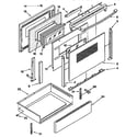 KitchenAid KGRT507BAL2 door and drawer diagram
