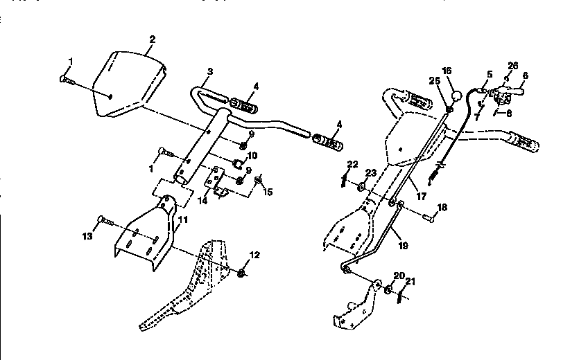 Craftsman 917292460 handle assembly diagram