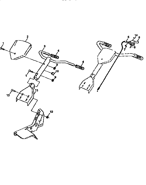 Craftsman 917292360 handle assembly diagram