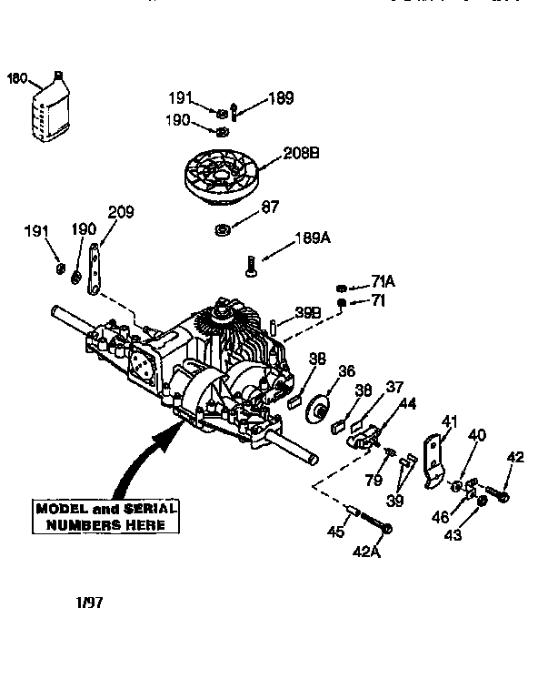 Western Auto AYP9149A79 transaxle 205-027b (71/917) diagram