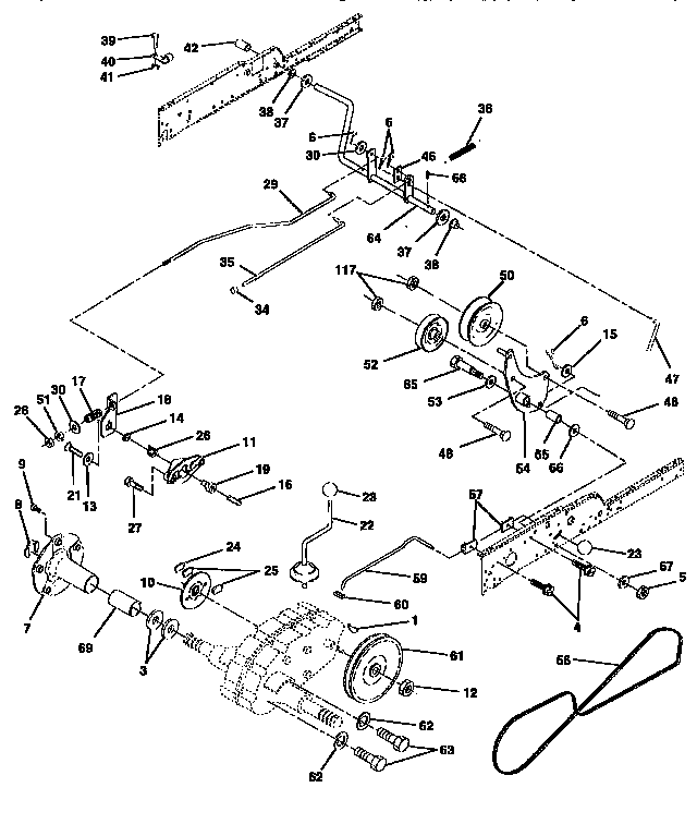 Craftsman 917258880 ground drive diagram