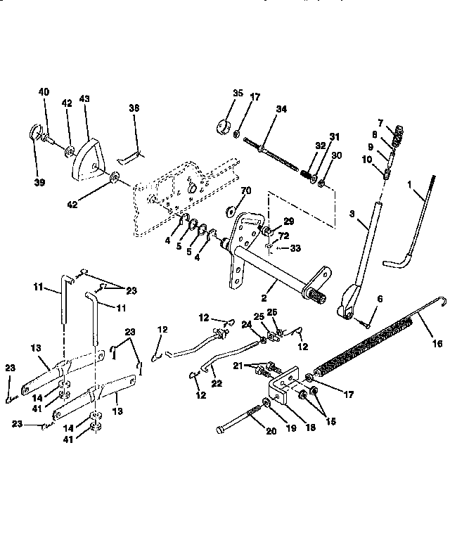 Craftsman 917258880 lift assembly diagram