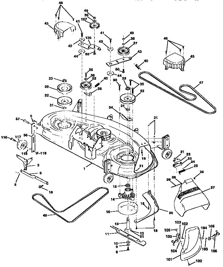 Craftsman 917258880 mower deck diagram