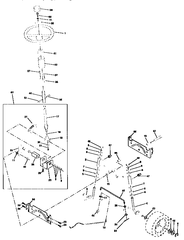 Craftsman 917258670 steering assembly diagram