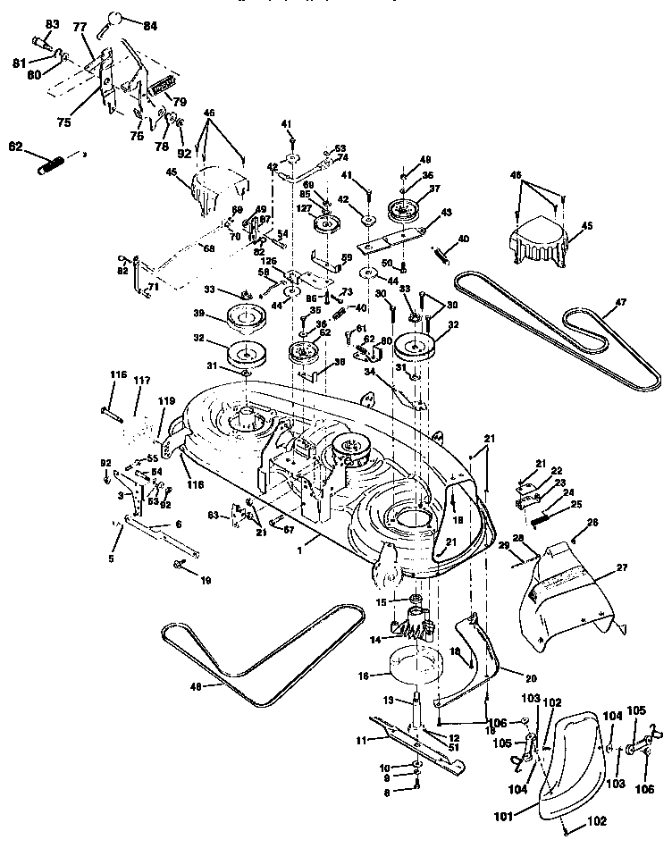Craftsman 917258670 mower deck diagram