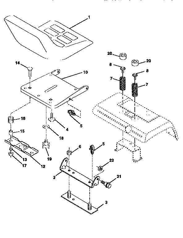 Craftsman 917258900 seat assembly diagram