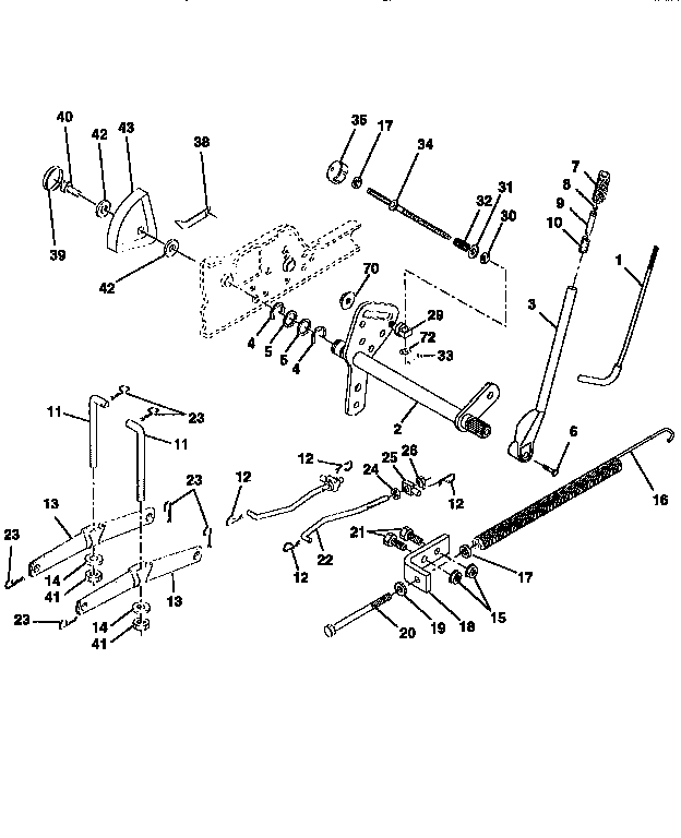 Craftsman 917258900 lift assembly diagram