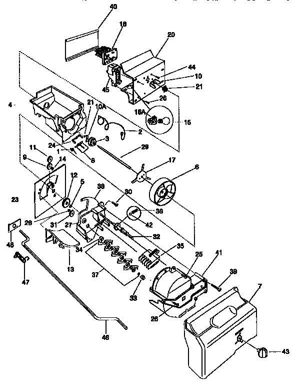 Frigidaire FRS26ZSEB3 container/drive diagram