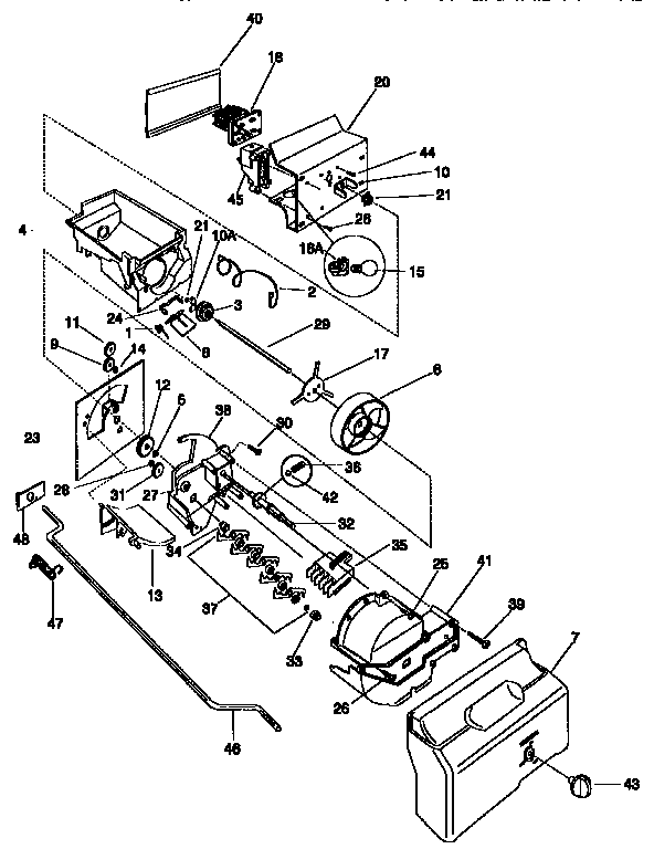 Frigidaire FRS24WSCB5 container/drive diagram