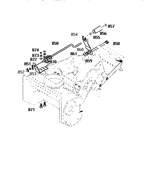 Craftsman 536886750 chute rod assembly diagram