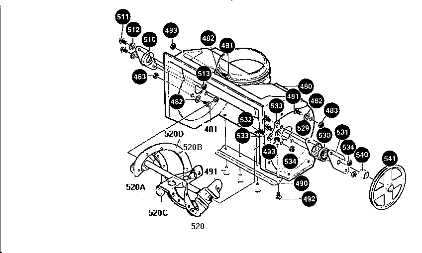 Craftsman 536886750 auger and housing assembly diagram