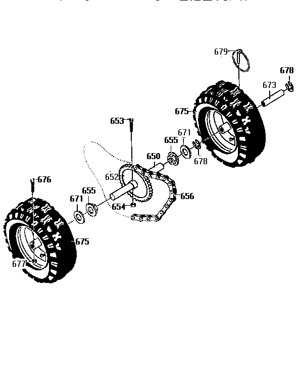 Dynamark G2814000 wheels assembly diagram