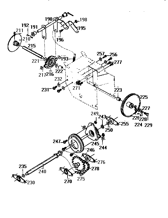 Dynamark G2814000 drive compnents assembly diagram