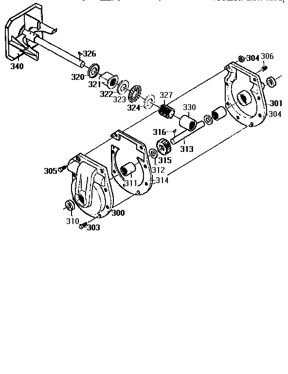 Dynamark G2814000 gear case assembly diagram