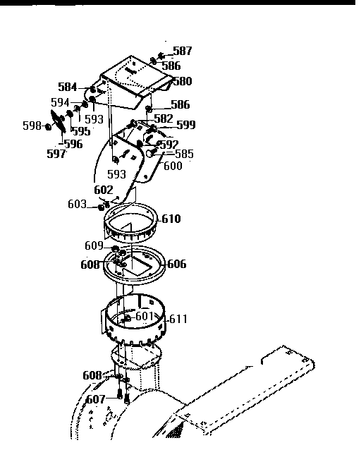 Dynamark G2814000 discharge chute assembly diagram