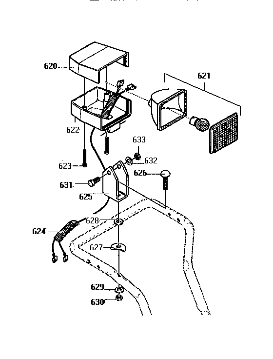 Dynamark G2814000 headlight assembly diagram