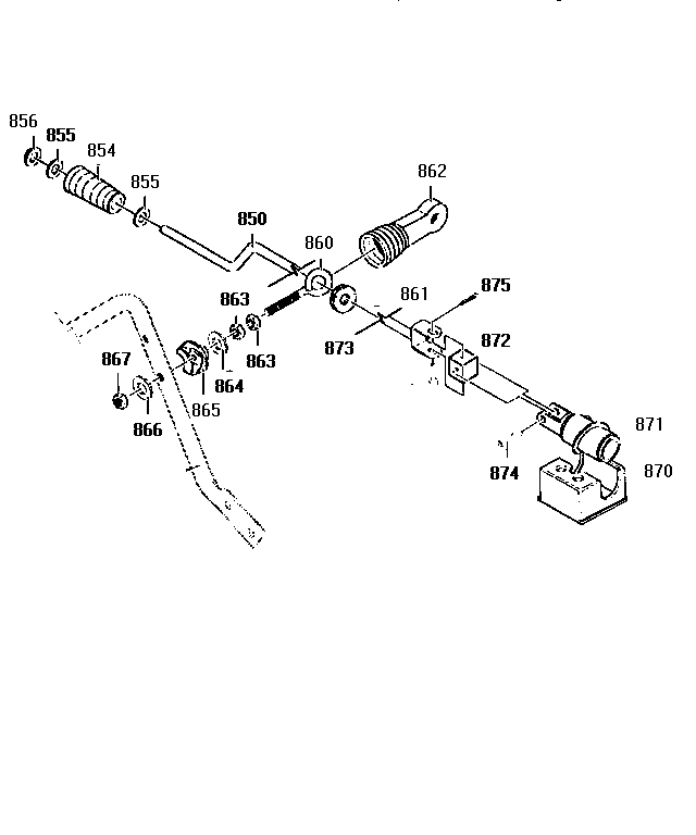 Dynamark G2814000 chute chank assembly diagram