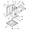 Amana LE8567L2-PLE8567L2 cabinet, exhaust duct&base diagram