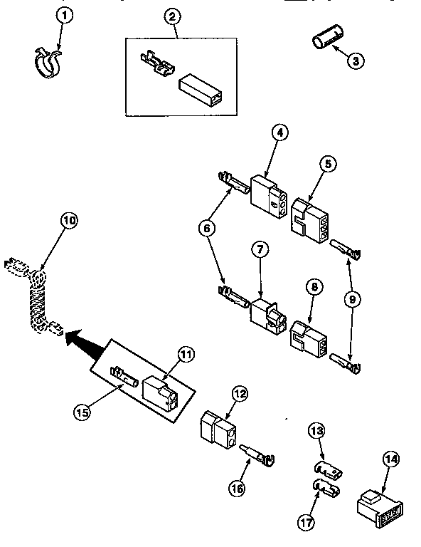 Amana LE8567L2-PLE8567L2 terminals diagram