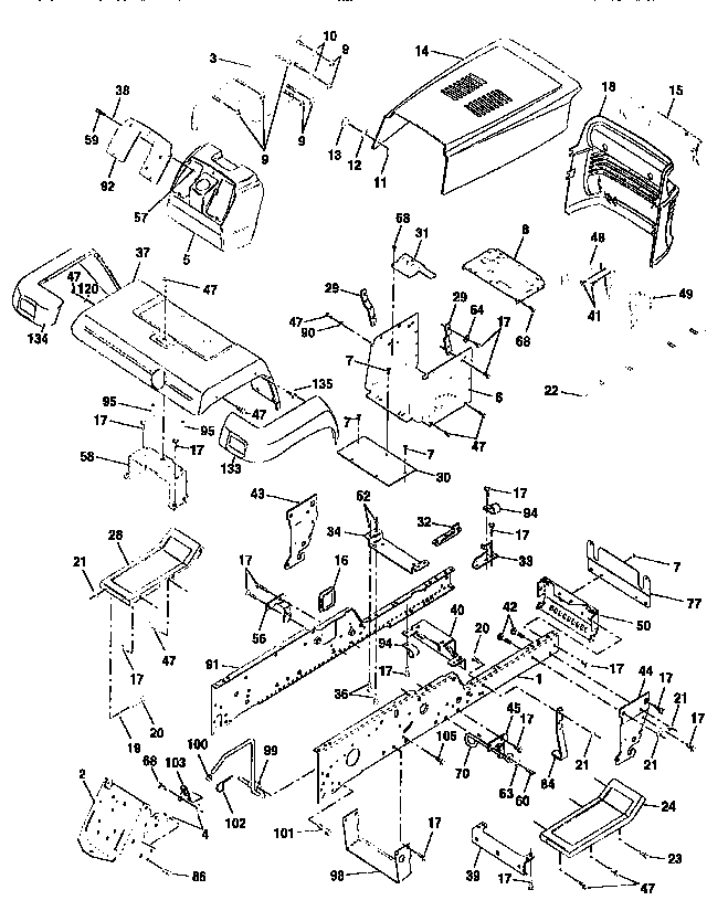 Craftsman 917259010 chassis and enclosures diagram