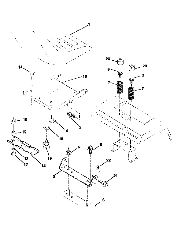 Craftsman 917259010 seat assembly diagram