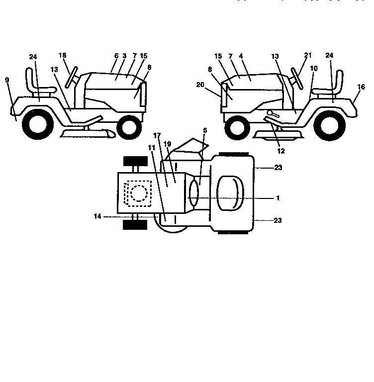 Craftsman 917259010 decals diagram