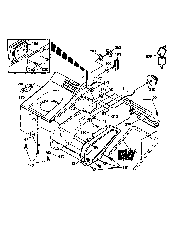 Canadiana G2150010 belt cover components assembly diagram