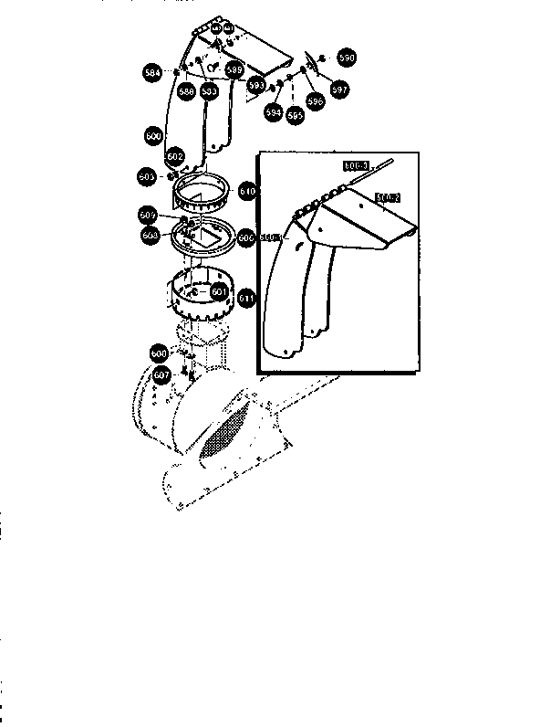 Canadiana G2254010 chute assembly diagram