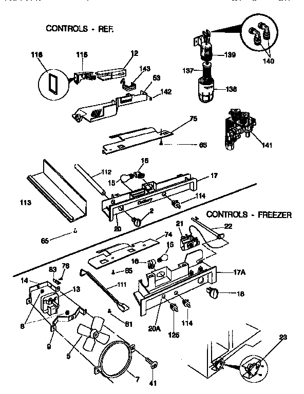 Frigidaire FRS26ZGEB3 controls diagram