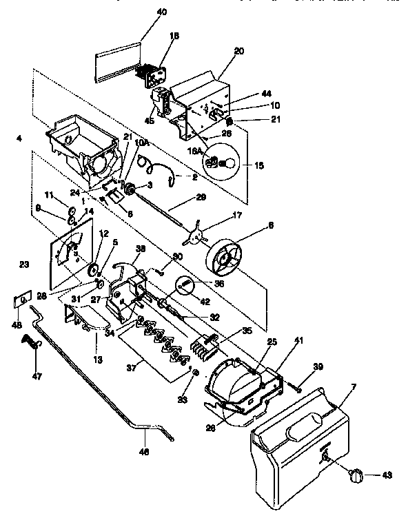 Frigidaire FRS26ZGEB3 container/drive diagram